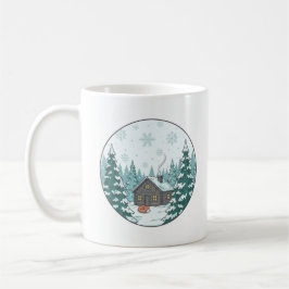 Café Taza de cerámica de bosque invernal (330ml)