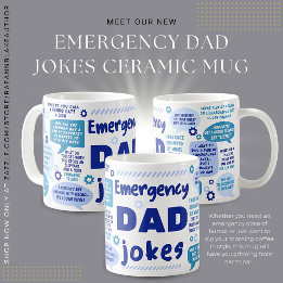 Café Taza de cerámica de chistes malos de emergencia pa