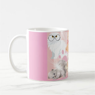 Café Taza de cerámica de gatos rosados lindos Gato es