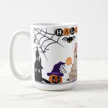 Taza de cerámica de Halloween, Taza de fantasma de