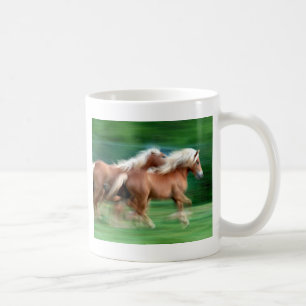 Café Taza de cerámica de los caballos del Palomino de