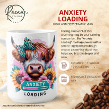Taza de cerámica de vaca de las Tierras Altas con 
