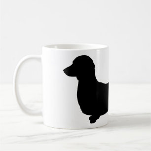 Café Taza de cerámica del Dachshund largo del pelo