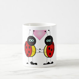 Café Taza de cerámica encantadora de mariquita