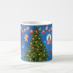 Café Taza de cerámica festiva de árbol de Navidad sapin