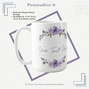 Café Taza de cerámica floral personalizada