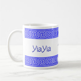 Café Taza de cerámica griega YiaYia