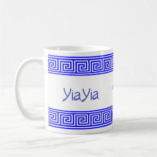 Café Taza de cerámica griega YiaYia