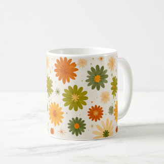 Café Taza de Cerámica Groovy Boho Flower Power