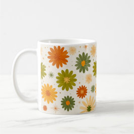 Café Taza de Cerámica Groovy Boho Flower Power