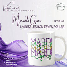 Taza de cerámica Mardi Gras