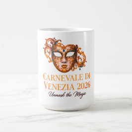 Café Taza de cerámica Máscara Veneciana Elegante