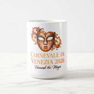 Café Taza de cerámica Máscara Veneciana Elegante