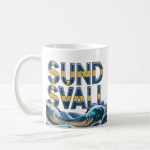 Café Taza de cerámica olas oceánicas artísticas de Sund