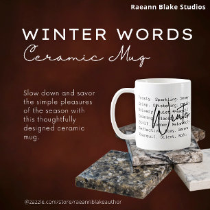 Café Taza de Cerámica Palabras y Emociones de Invierno