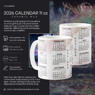 Café Taza de cerámica para calendario personalizado de 