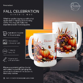 Café Taza de cerámica para celebración de otoño persona