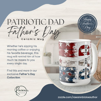 Café Taza de cerámica para el Día del Padre Patriótico 