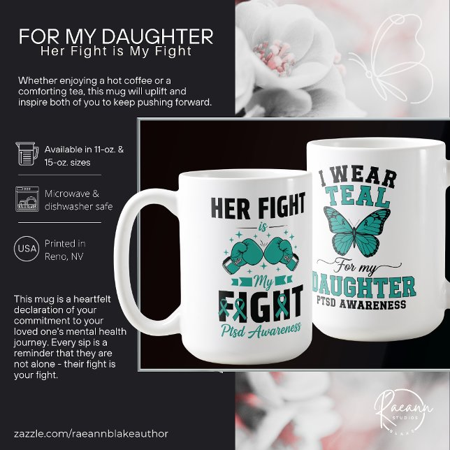 Café Taza de Cerámica para la Conciencia del TEPT para  (Subido por el creador)