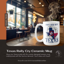 Taza de cerámica Texas Rally Cry