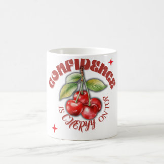 Café Taza de cereza: regalo motivador adorable para el