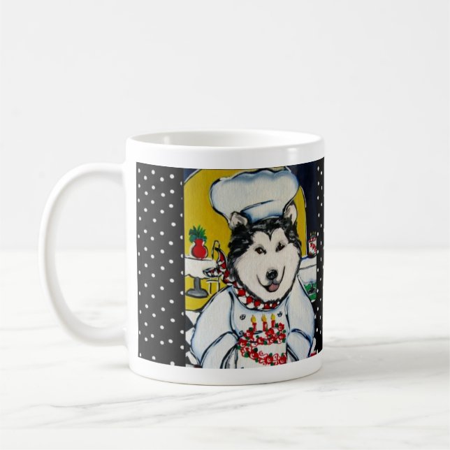 Café Taza de Chef Alaskan Malamute (Izquierda)