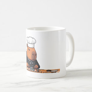 Café Taza de chef de capybara de arte de píxeles