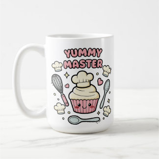 Café Taza de Chef de Cupcake Kawaii Adorable