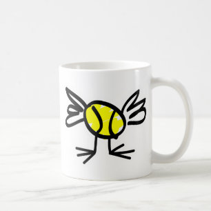 Café Taza de chica de tenis presente