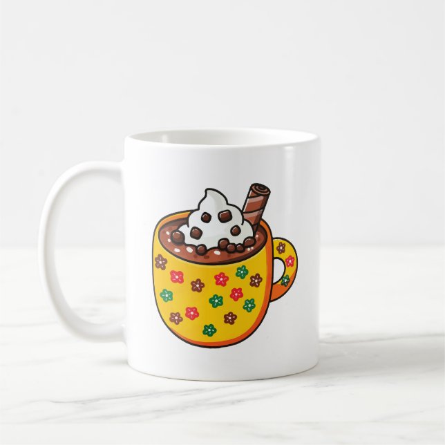 Café Taza de chocolate caliente  (Izquierda)
