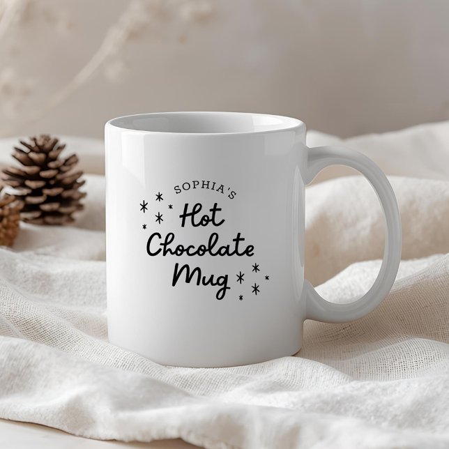 Café Taza de chocolate caliente con caligrafía moderna  (Subido por el creador)