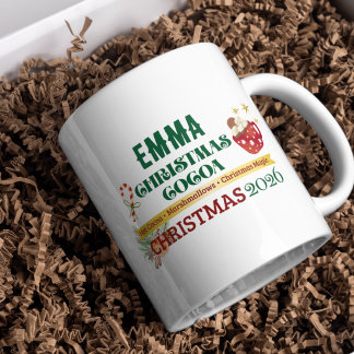 Café Taza de chocolate caliente de Navidad personalizad