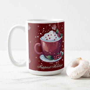Café Taza de chocolate caliente de Navidad   Taza de ca