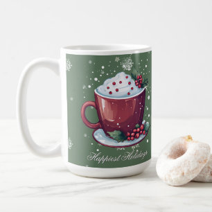Café Taza de chocolate caliente de Navidad   Taza de ca
