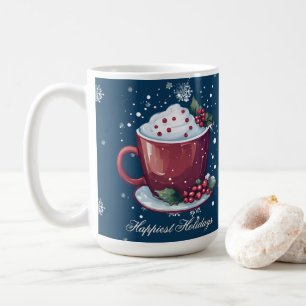 Café Taza de chocolate caliente de Navidad   Taza de ca