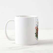Taza de chocolate caliente de pingüino de Navidad
