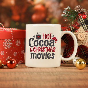 Café Taza de Chocolate Caliente Festivo y Películas de