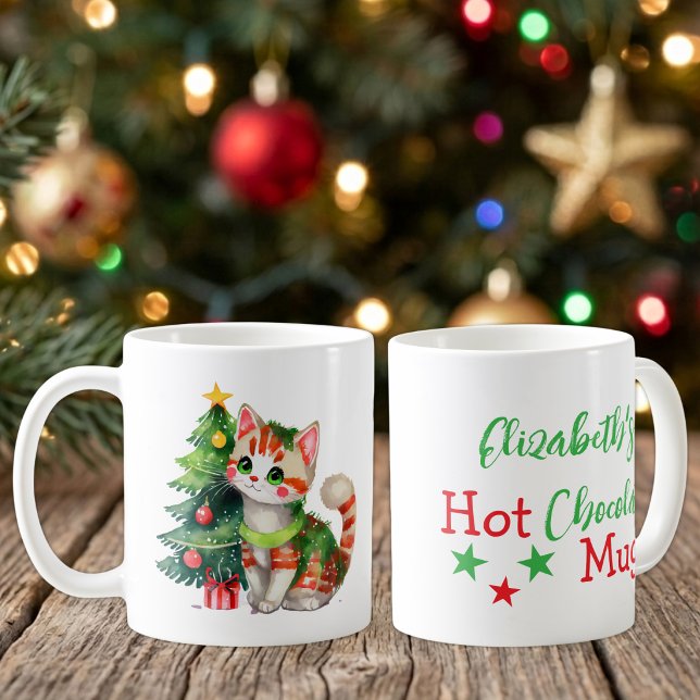 Café Taza de chocolate caliente personalizada con nombr (Subido por el creador)