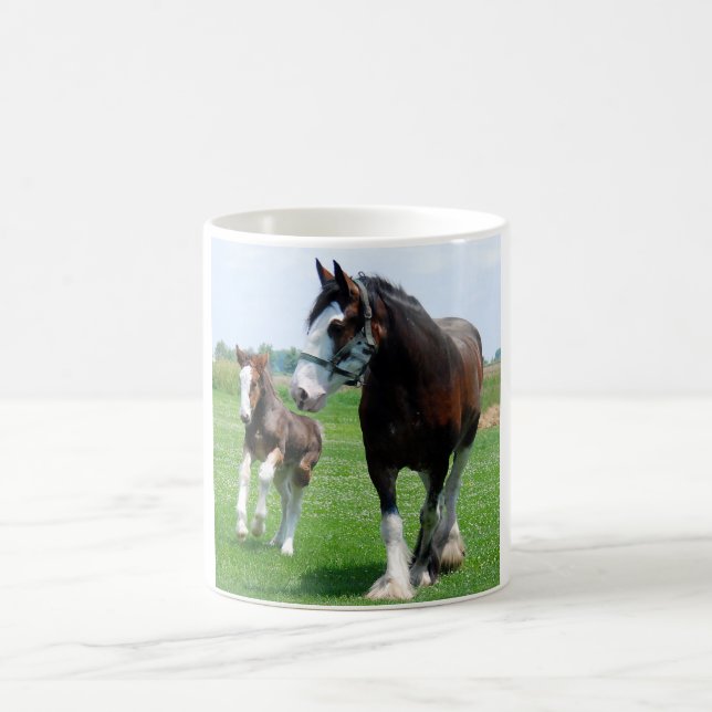 Café Taza de Clydesdale y de la potra (Centro)