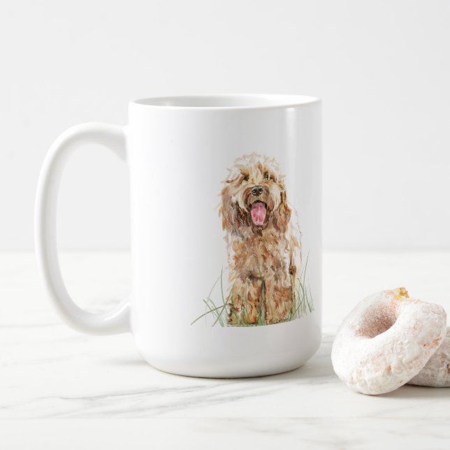 Café Taza de Cockapoo, regalo para amantes de perros, T (Con donut)