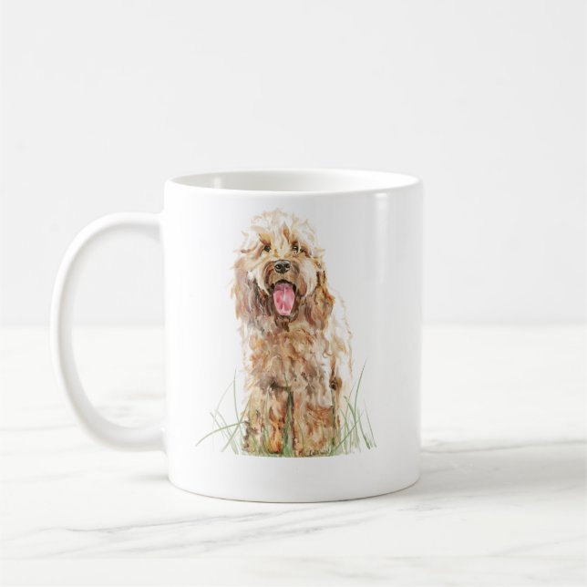 Café Taza de Cockapoo, regalo para amantes de perros, T (Izquierda)