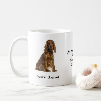 Café Taza de cocker spaniel - con dos imágenes y un