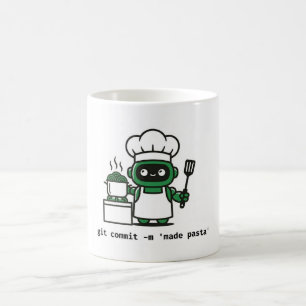 Café Taza de Coder Divertida — git commit hecho pasta