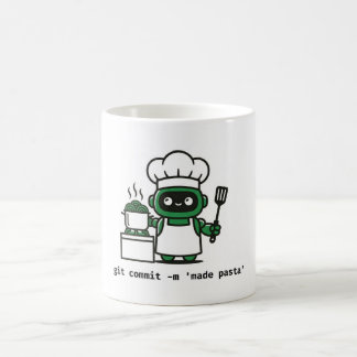 Café Taza de Coder Divertida — git commit hecho pasta