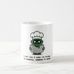 Café Taza de Coder Divertido — Cocino como Código