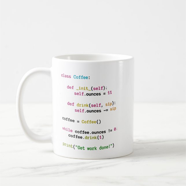 Café Taza de código de programación divertida para inge (Izquierda)