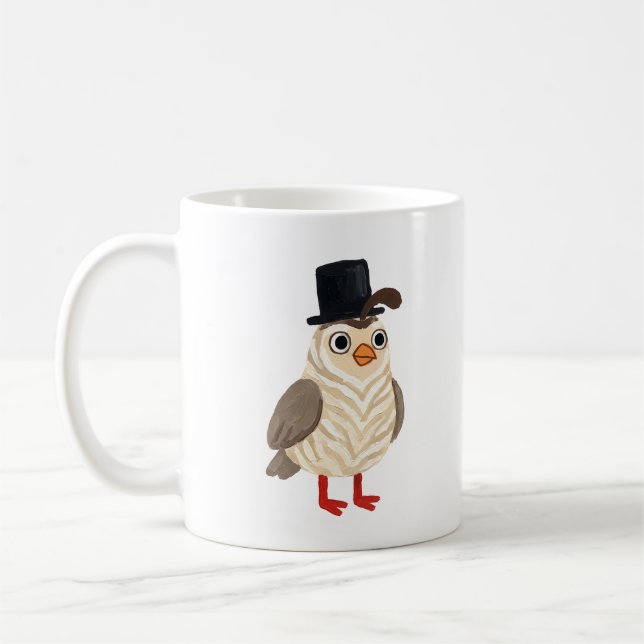 Café Taza de codorniz linda con patrón de rayas de cebr (Izquierda)