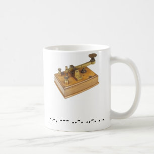 Café Taza de Cofee del código Morse