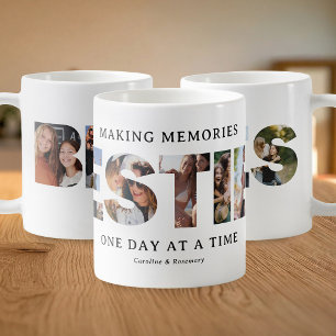 Café Taza de Colage de Carta de Foto de Mejores Amigas