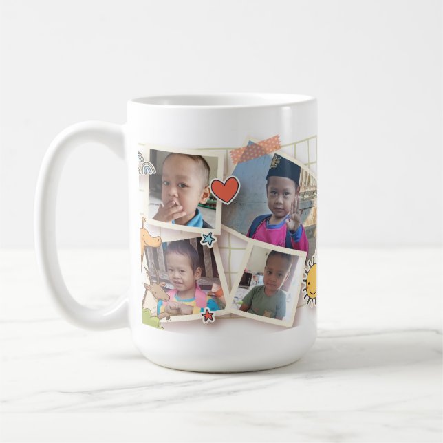 Café Taza de colage de fotos (Izquierda)